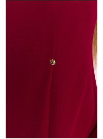 M876 Suknelė su plačiais rankogaliais - kaštoninė