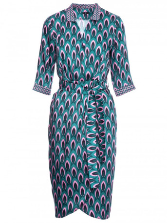 M668 Wrap dress with print - model 1