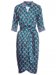 M668 Wrap dress with print - model 1