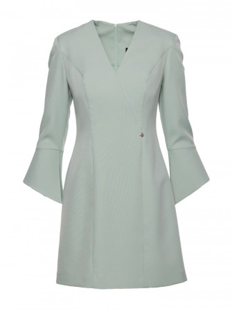 M876 Suknelė plačiais rankogaliais - mėtinė