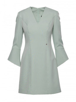 M876 Suknelė plačiais rankogaliais - mėtinė