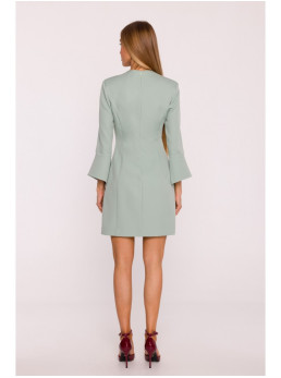 M876 Suknelė plačiais rankogaliais - mėtinė