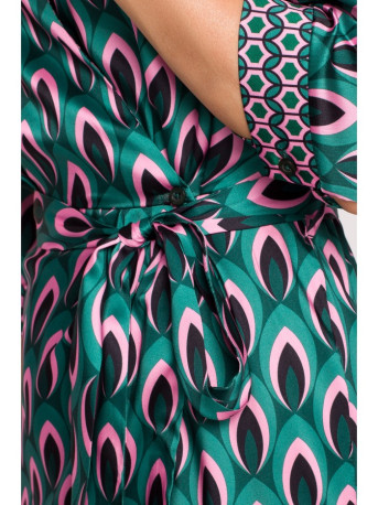 M668 Wrap dress with print - model 1