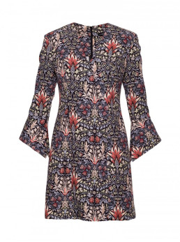 M877 Raštuota suknelė su plačiais rankogaliais - 1 modelis - spalva