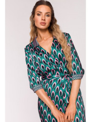 M668 Wrap dress with print - model 1