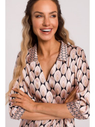 M668 Wrap dress with print - model 3