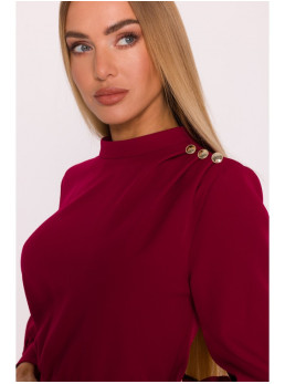 M879 Marškinėlių tipo kombinezonas paaukštintu kaklu - kaštoninė