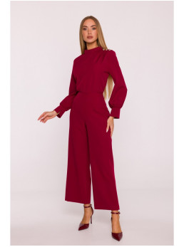 M879 Marškinėlių tipo kombinezonas paaukštintu kaklu - kaštoninė