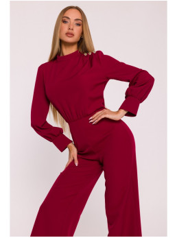 M879 Marškinėlių tipo kombinezonas su stačia apykakle - kaštoninė