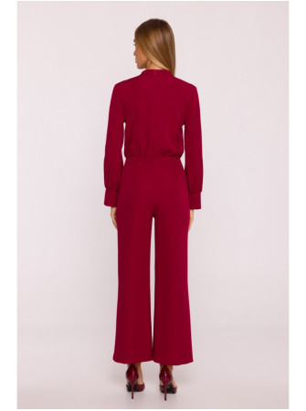 M879 Marškinėlių tipo kombinezonas su stačia apykakle - kaštoninė