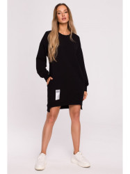 M676 Pullover tunic with zippers - black