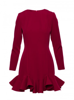 M880 Suraityto krašto suknelė - kaštoninė