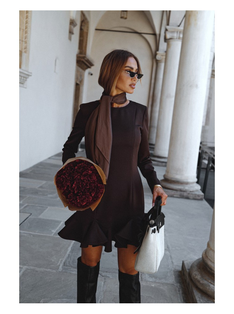 M880 Sukurknelių apačios suknelė - ruda