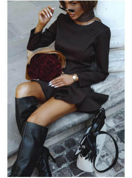 M880 Sukurknelių apačios suknelė - ruda