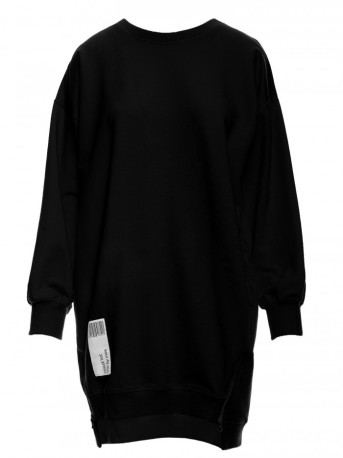 M676 Pullover tunic with zippers - black