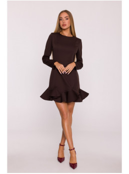 M880 Sukurknelių apačios suknelė - ruda