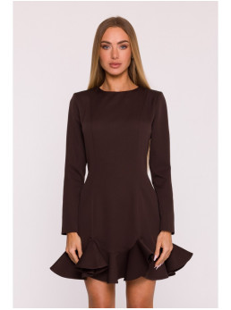 M880 Sukurknelių apačios suknelė - ruda