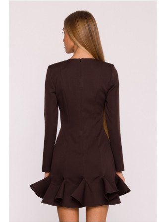 M880 Sukurknelių apačios suknelė - ruda