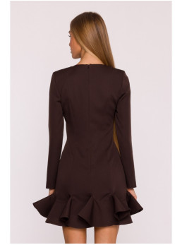 M880 Sukurknelių apačios suknelė - ruda