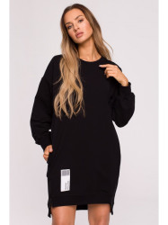 M676 Pullover tunic with zippers - black