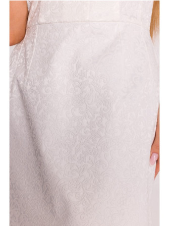 M882 Žakardinė mini suknelė - kreminė