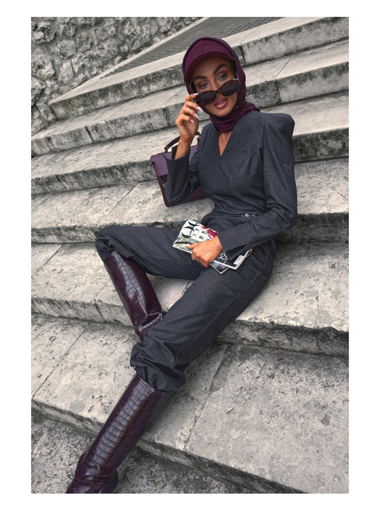 M883 Džinsinio stiliaus kombinezonas - grafito