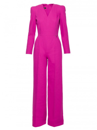 M883 Rožinis džinsinio stiliaus kombinezonas - rožinė