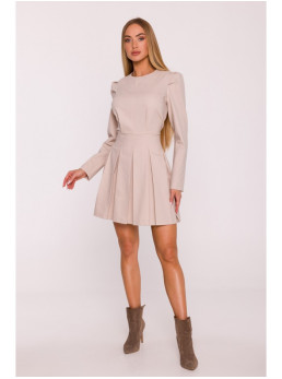 M884 Džinsinio stiliaus suknelė - smėlio