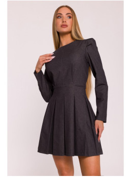 M884 Džinsinio stiliaus suknelė - grafito