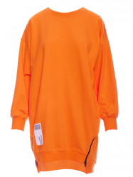 M676 Pullover tunic with zippers - orange