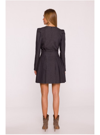 M884 Džinsinio stiliaus suknelė - grafito