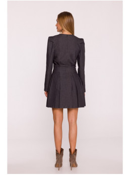 M884 Džinsinio stiliaus suknelė - grafito