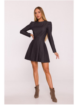 M884 Džinsinio stiliaus suknelė - grafito