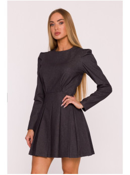 M884 Džinsinio stiliaus suknelė - grafito