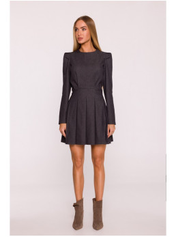 M884 Džinsinio stiliaus suknelė - grafito
