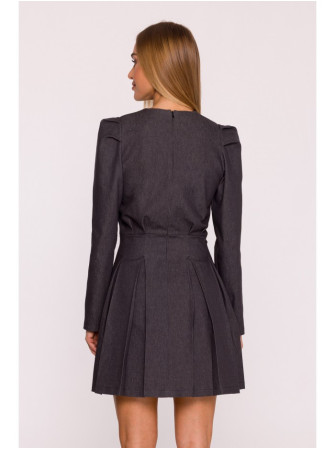 M884 Džinsinio stiliaus suknelė - grafito