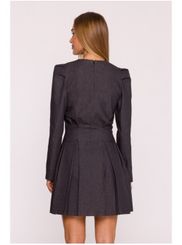 M884 Džinsinio stiliaus suknelė - grafito