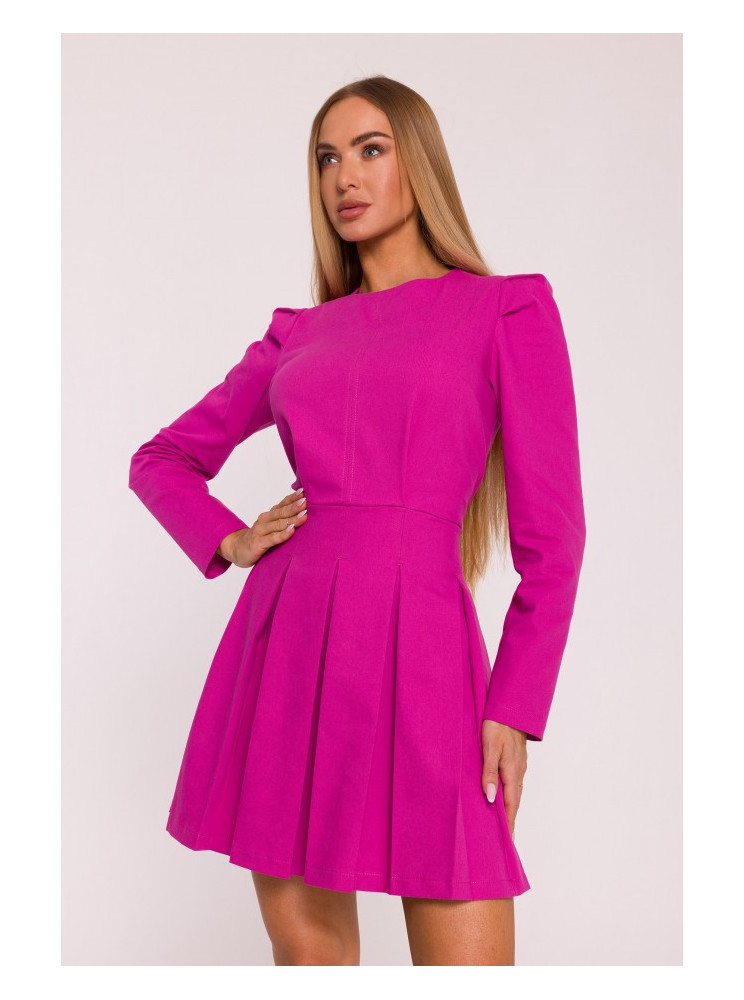 M884 Džinsinio stiliaus suknelė - rožinė