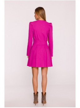 M884 Džinsinio stiliaus suknelė - rožinė