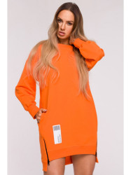 M676 Pullover tunic with zippers - orange
