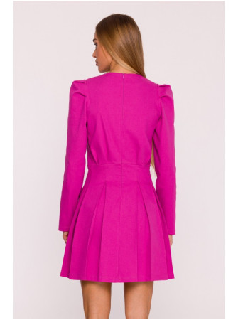 M884 Džinsinio stiliaus suknelė - rožinė