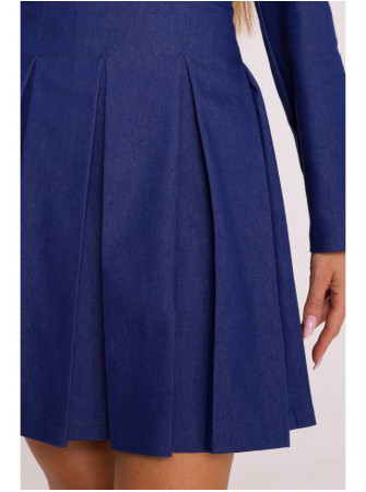 M884 Džinsinio stiliaus suknelė - mėlyna