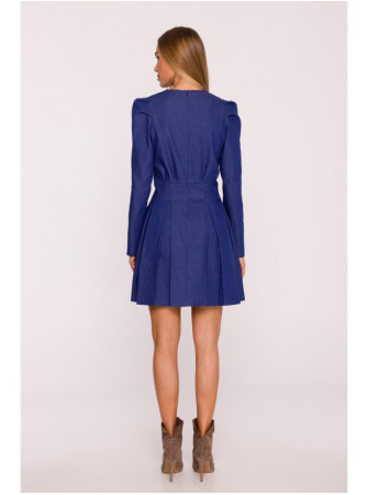 M884 Džinsinio stiliaus suknelė - mėlyna