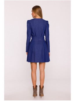 M884 Džinsinio stiliaus suknelė - mėlyna