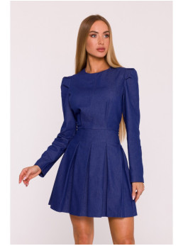 M884 Džinsinio stiliaus suknelė - mėlyna