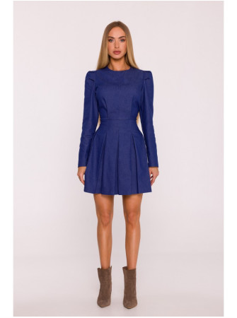 M884 Džinsinio stiliaus suknelė - mėlyna