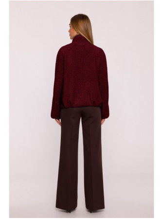 M885 Paltinio audinio švarkas - kaštoninė