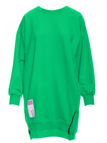M676 Pullover tunic with zippers - green