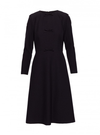 S413 Sukinės suknelė su kaspinėliais - juoda