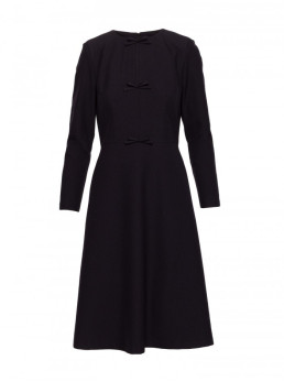 S413 Sukinės suknelė su kaspinėliais - juoda